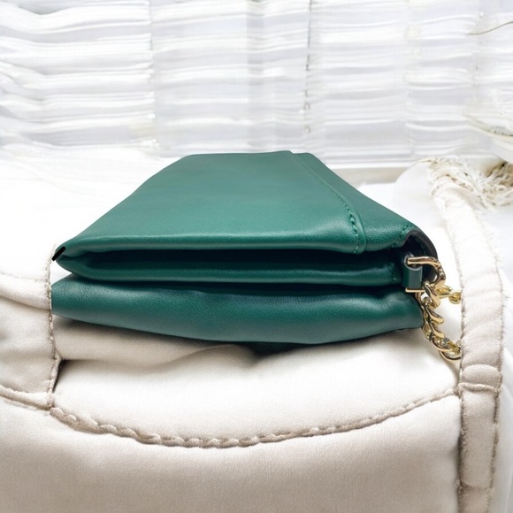 Kate Spade Millie Jade Green Smooth Leather Bow Crossbody Bag w Magnetic Closure - Picture 7 of 13